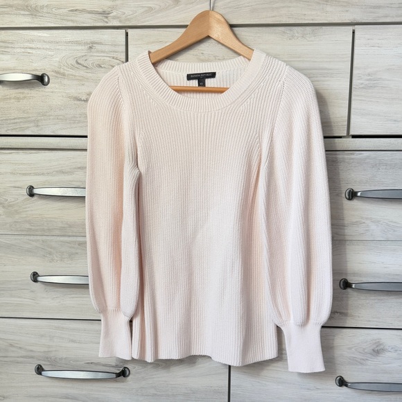 Banana Republic puffy sleeve sweater, very soft cream color xs - Picture 1 of 8
